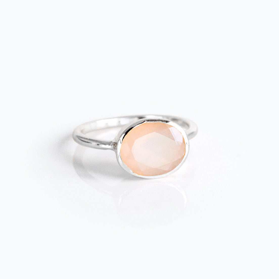 Oval Pink Chalcedony Ring : October Birthstone – Danique Jewelry