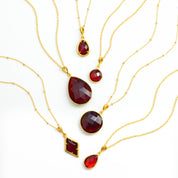 Garnet Necklace : January Birthstone