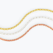 Simple Rolo Chain Bracelet in Gold, Rose Gold, or Silver