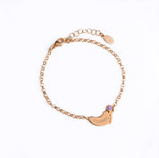 Footprint Charm Bracelet with Kid's Names and Birthstones