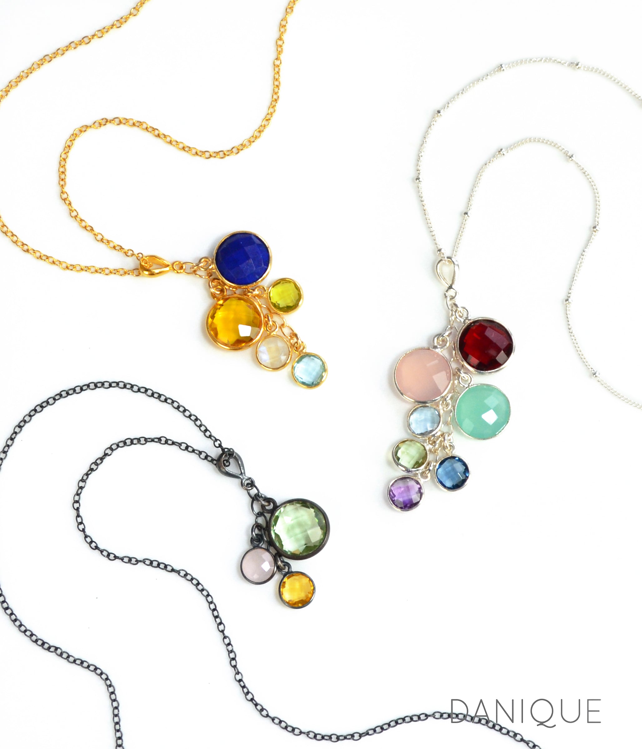 Gold Grandmother Necklace with Birthstones – Tracy Tayan Design