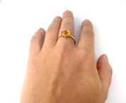 Black Onyx Round Prong Set Ring