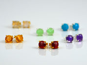 Custom Birthstone Stud Earrings
