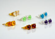 Custom Birthstone Stud Earrings