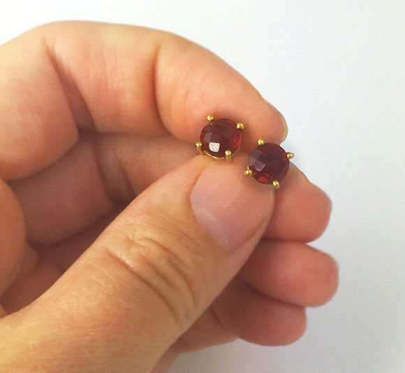 Custom Birthstone Stud Earrings