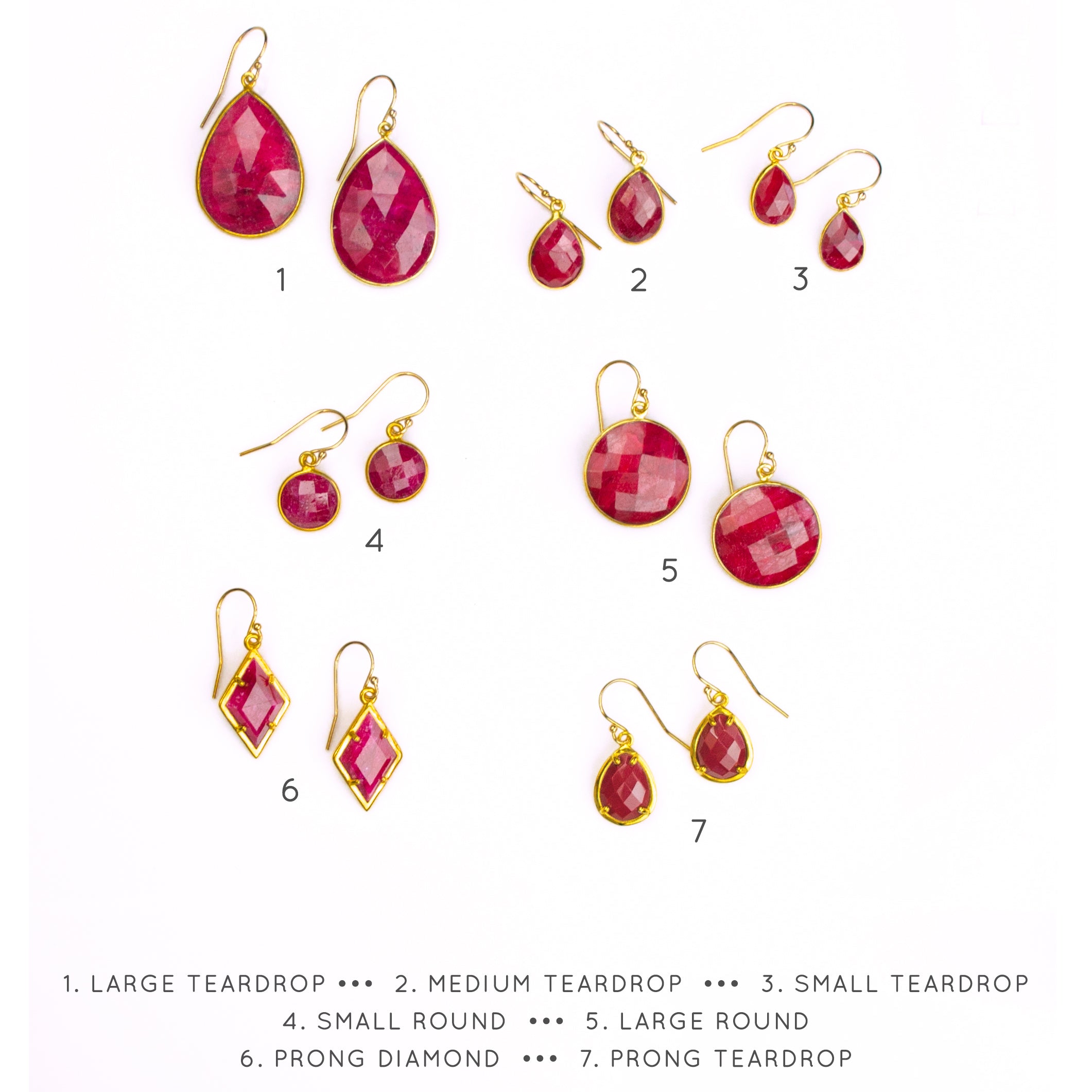 Ruby Earrings July Birthstone