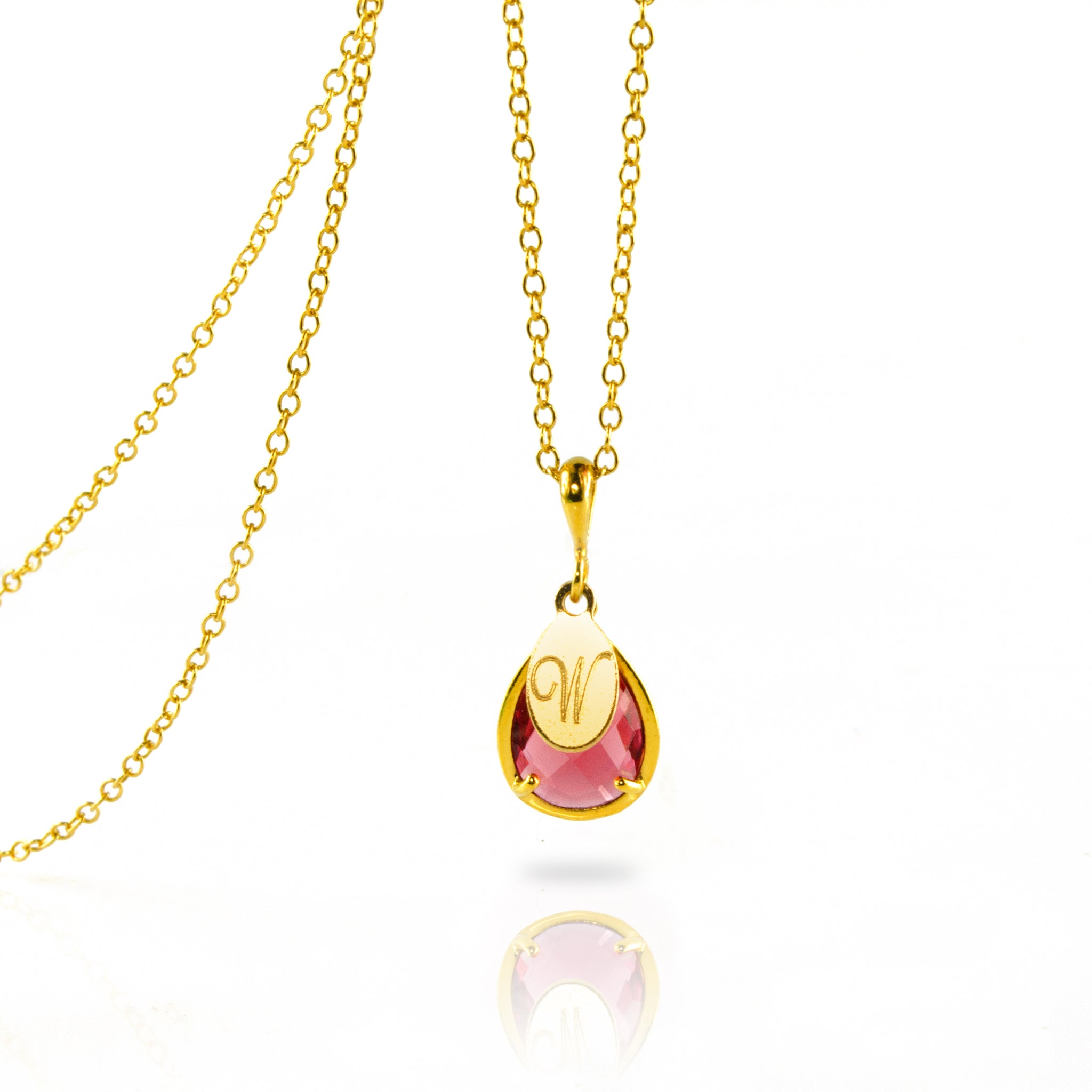 July Birthstone Name Necklace Ruby Necklace Danique Jewelry