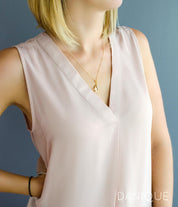 July Birthstone & Name Necklace : Ruby Necklace