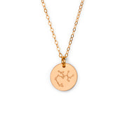 Sagittarius Constellation Necklace with Monogram Engraving on Back
