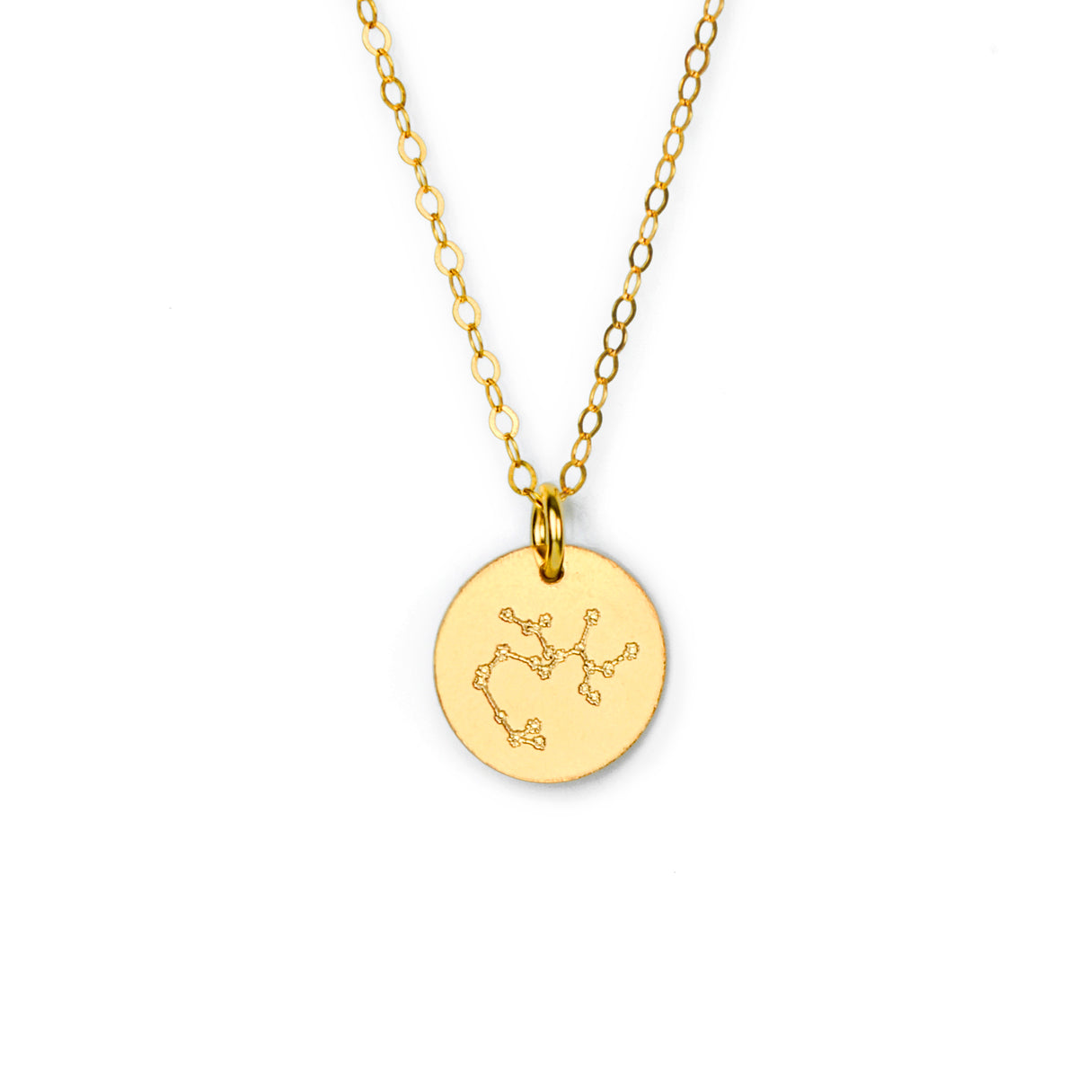 Sagittarius Constellation Necklace with Monogram Engraving on Back