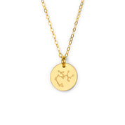 Sagittarius Constellation Necklace with Monogram Engraving on Back
