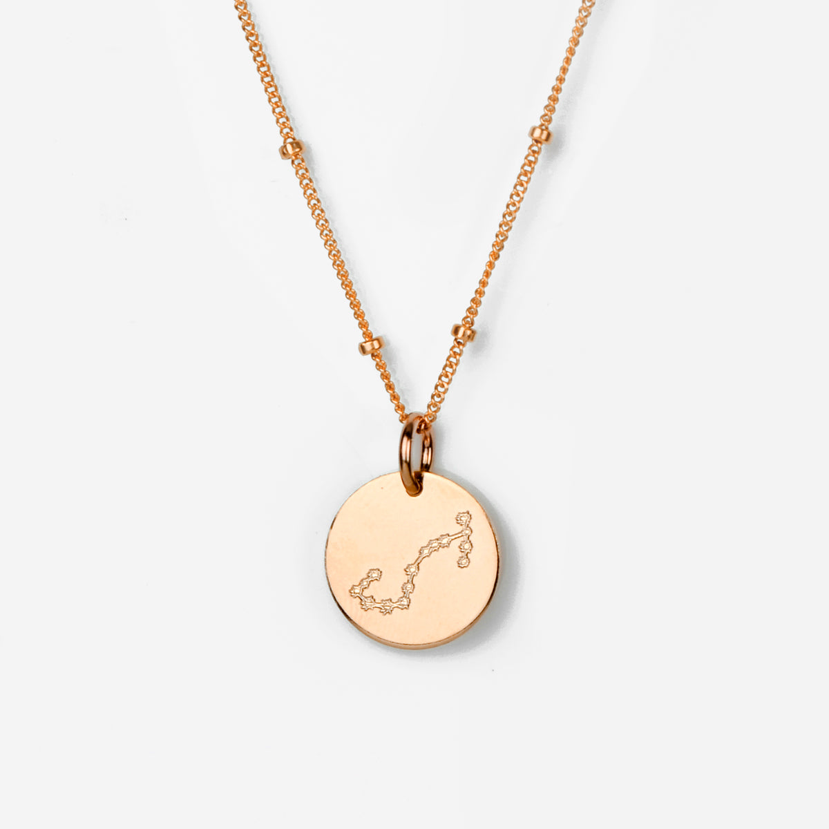 Scorpio Constellation Necklace with Monogram Engraving on Back