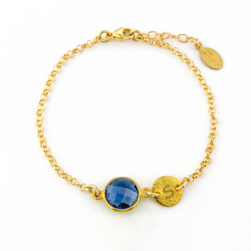 Yellow and Blue Disc Bracelet w/Spacers