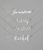 Custom Name Plate Necklace in Gold of Sterling SIlver