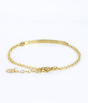 Morse Code Skinny Bar Bracelet - Dainty Minimalist Bar Bracelet