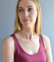 Natural Gemstone Slice Connector Necklace
