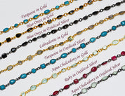 Clear Quartz long station necklace - April Birthstone