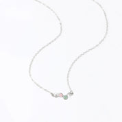 Cherished Connections Birthstone and Initial Necklace Horizontal Connector Pendant