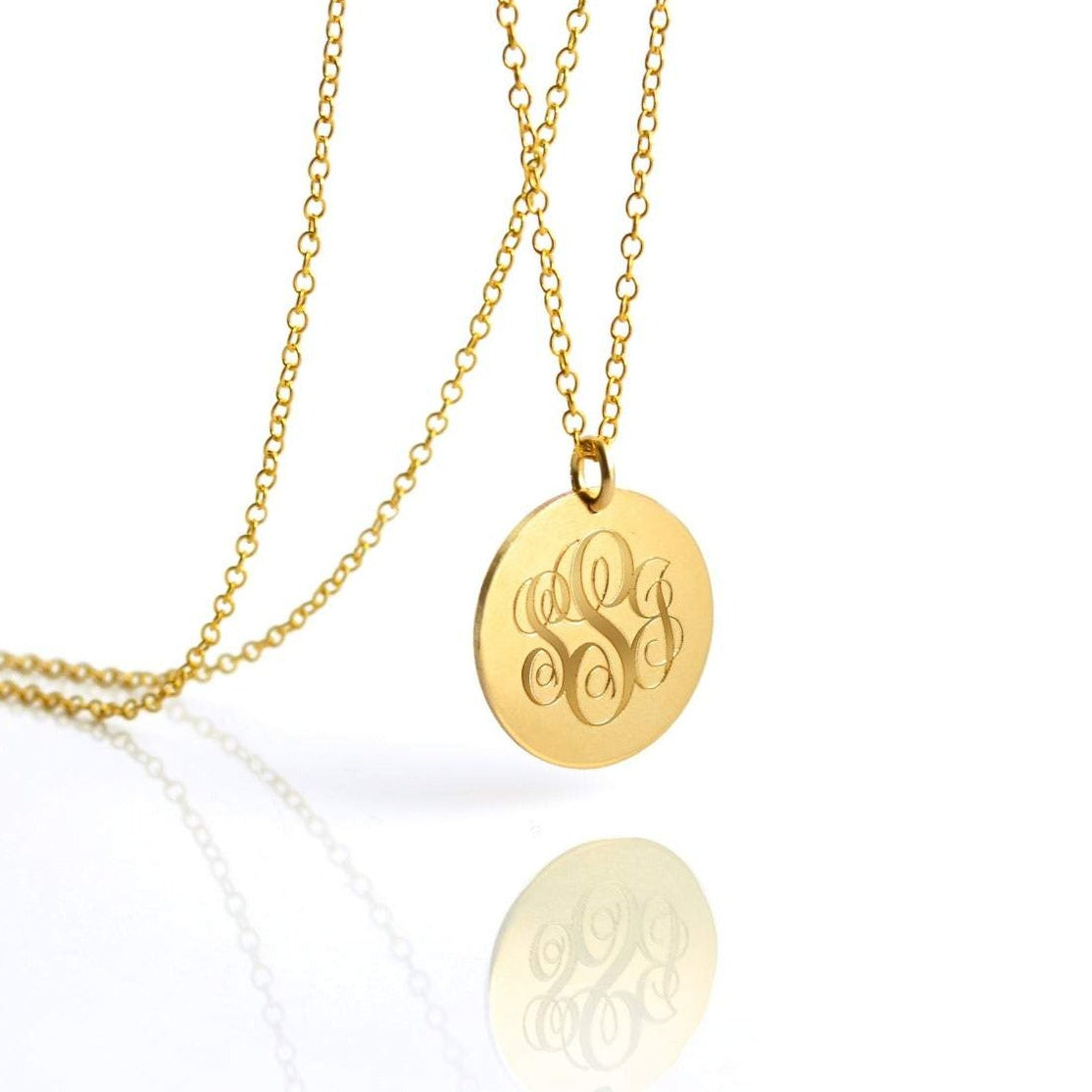 necklace engraved monogram