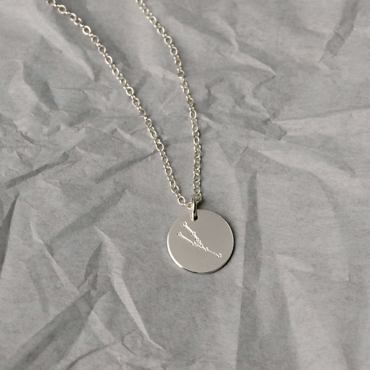 Taurus Constellation Necklace with Monogram Engraving on Back