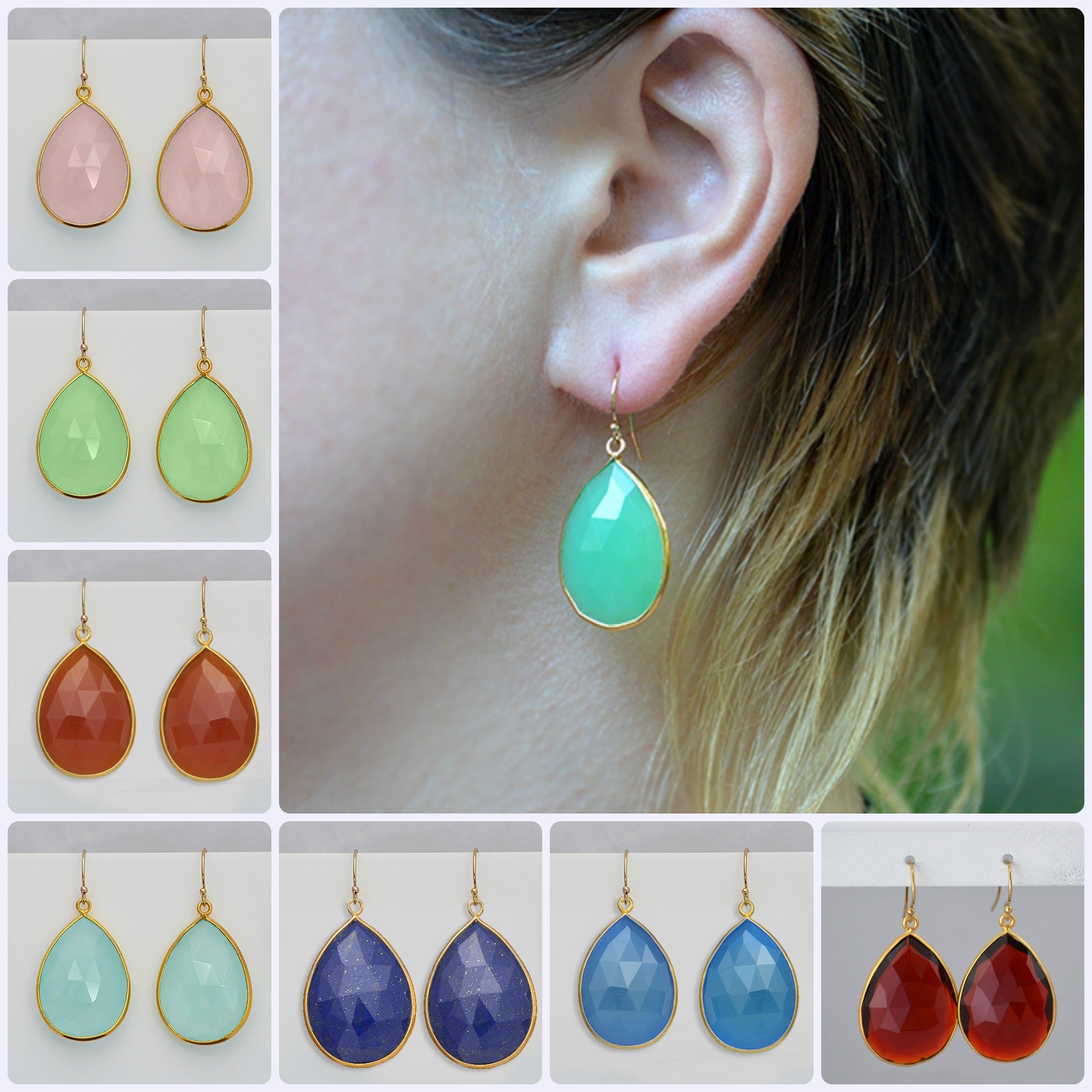 Labradorite teardrop earrings hotsell