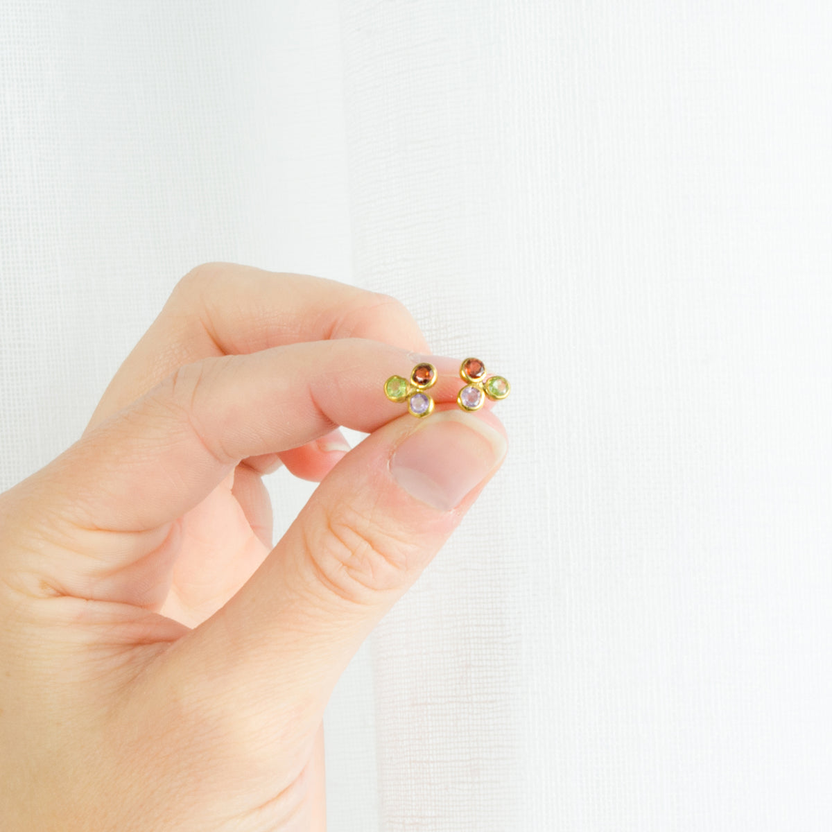 Birthstone earrings for february sale