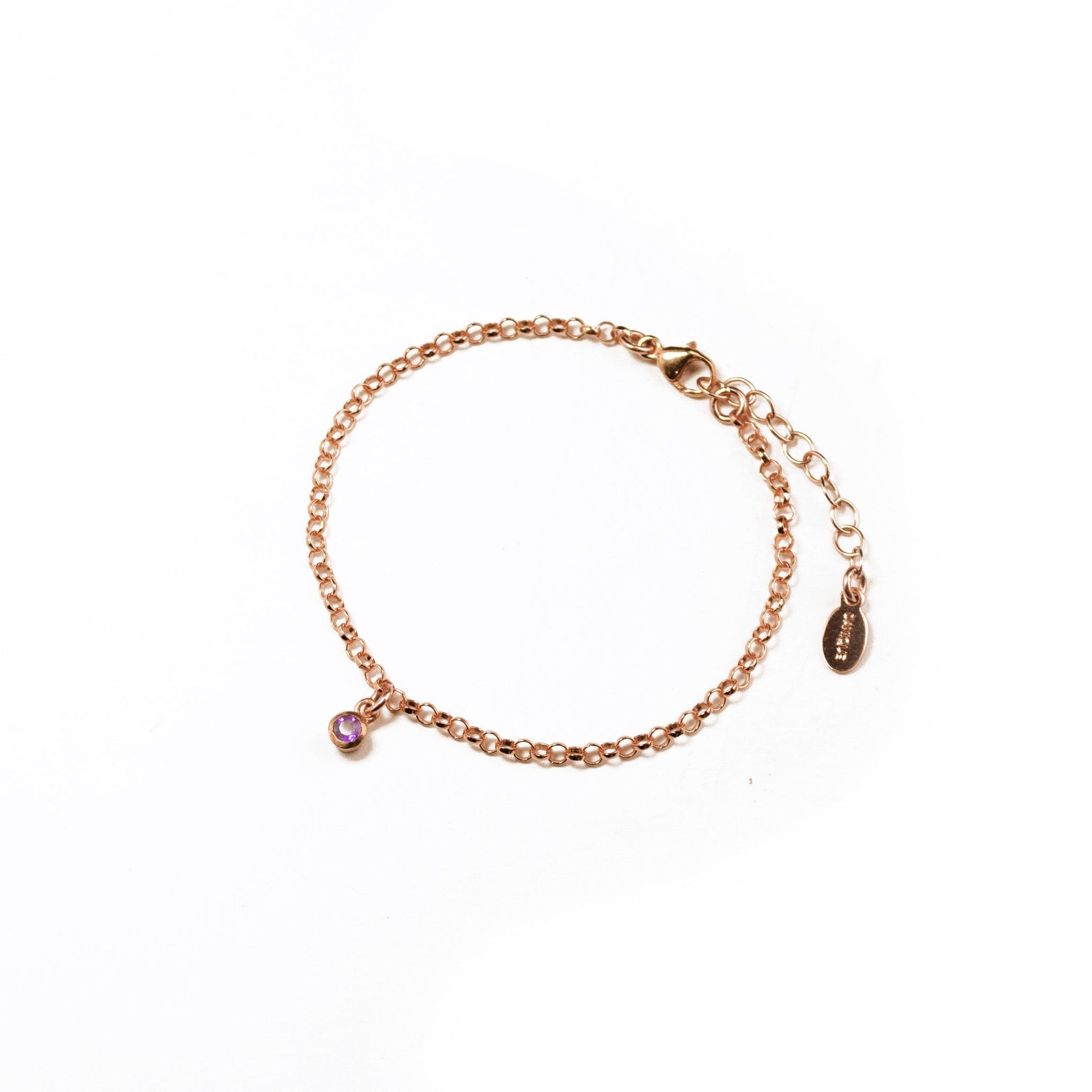 Minimalist Dangling Birthstones Bracelet Silver Gold Rose Gold Danique Jewelry