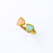 A pink and aqua chalcedony ring. Personalized birthstone ring, adjustable birthstone ring, custom chalcedony ring, pink and blue cotton candy crystal ring, Custom gemstone rings, personalized garnet ring, purple amethyst jewelry, aqua chalcedony ring, clear quartz gemstone, green onyx ring, moonstone jewelry, ruby custom ring, peridot gemstone ring, kyanite custom jewelry, pink chalcedony ring, citrine birthstone ring, blue topaz jewelry, adjustable gemstone rings, unique gemstone rings, custom birthstone