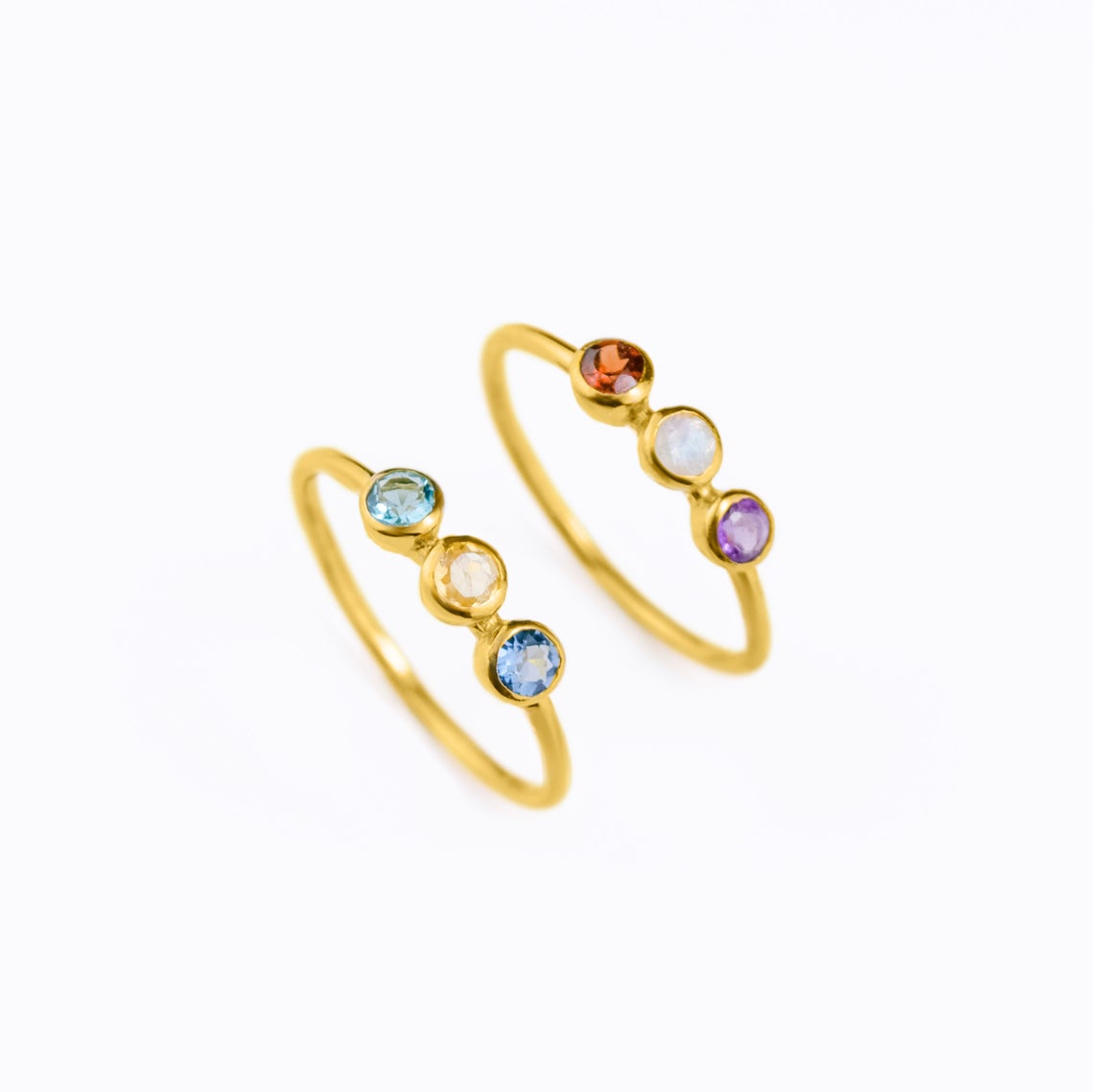 Opal Anniversary Band ring - 14K White Gold |JewelsForMe