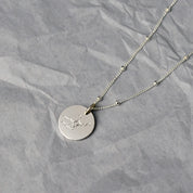 Virgo Constellation Necklace with Monogram Engraving on Back