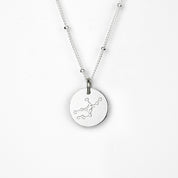 Virgo Constellation Necklace with Monogram Engraving on Back