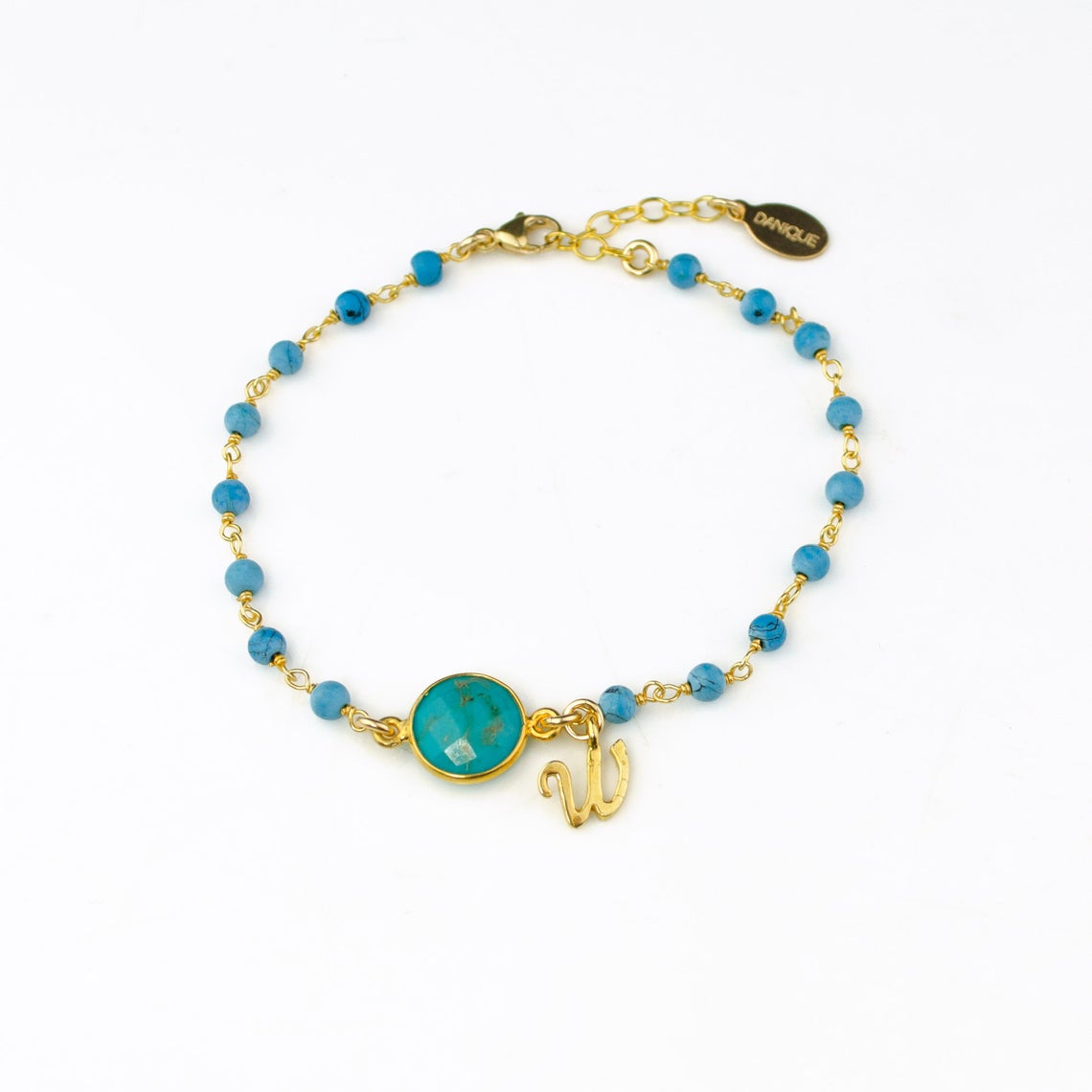 Personalized Birthstone and Initial Wire Wrapped Bracelet