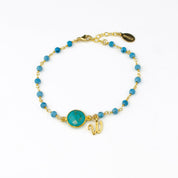 Personalized Birthstone and Initial Wire Wrapped Bracelet