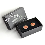 Gifting ready! Gift cufflinks for a college grad, recently promoted, husband, valentine's day, father's day, birthdays, 5th anniversary or any holiday. Each pair of cufflinks comes in our signature Danique Jewelry & Gifts box. Customize cufflinks for a graduate, new promotion, prom, formal events, groomsman or wedding party gifts. gift ready. mens anniversary gifts, christmas gifts for him, valentine's day gifts for men, gift for husband, gift for fiance, father's day gift, birthday gift, wood anniversary